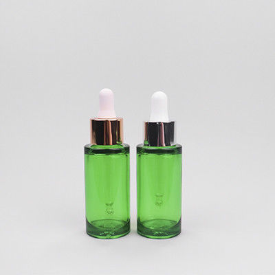 kupować 30cc PETG Green Dropper Flask Luksusowe Butelki Dropper Z Squeeze Top online manufacture