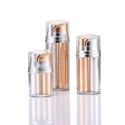 Plastikowe butelki bez powietrza Dwuładowe butelki bez powietrza pompy butelki do pielęgnacji skóry butelki próżniowe 10ml 20ml 30ml