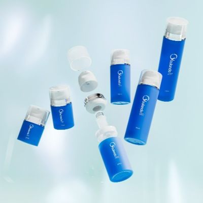 Butelka bez powietrza 30ml 50ml 80ml 00ml 150ml 200mlPlastikowa butelka bez powietrza PP Set butelki bez powietrza z 10 głowicami pomp